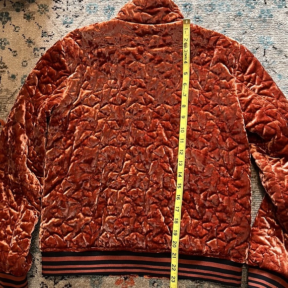 Bernardo Velvet Quilted Star Bomber Jacket PS - Picture 12 of 16